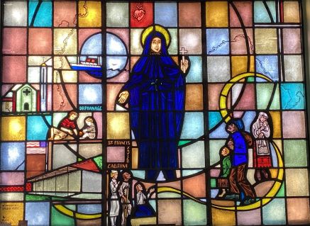 Mother Cabrini window at St. Mary's Church in Sacramento, CA